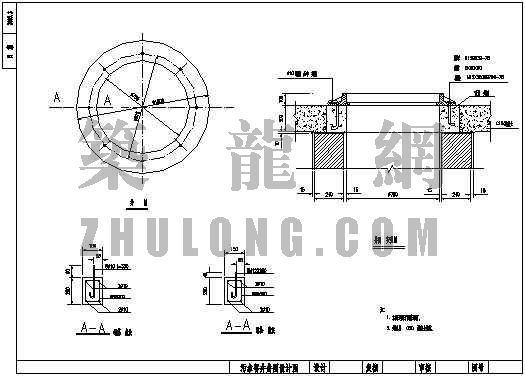 污水检查井cad资料下载-污水窨井井圈设计图