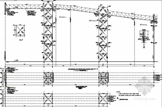 拱形钢屋架设计图纸资料下载-[印度]钢结构栈桥设计图纸（全套）