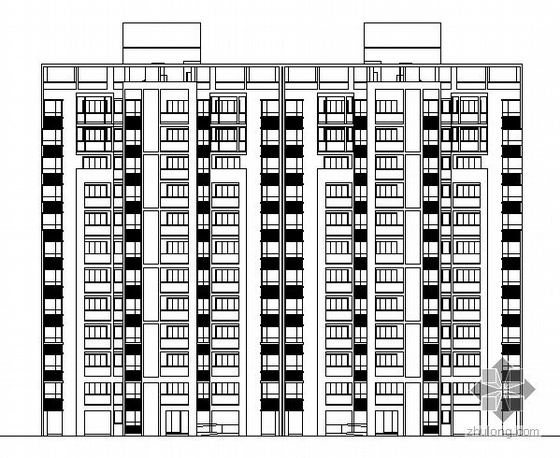 商品房建筑图资料下载-浦江镇120－J号配套商品房地块4号楼建筑方案图