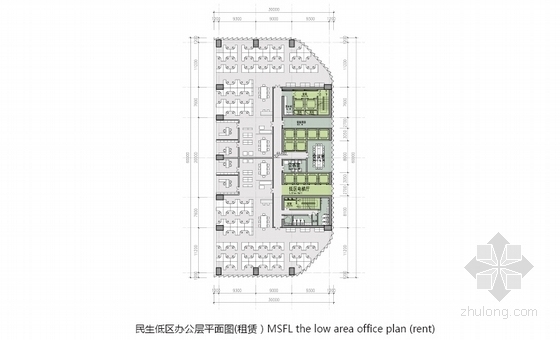 [深圳]超高层金融大厦建筑设计方案文本（含2个地块）-超高层金融大厦各层平面图