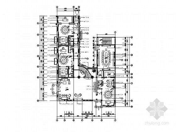 中式古典室内装修资料下载-[北京]内招新中式古典会所室内设计装修施工图（含效果）