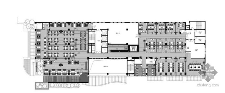西餐厅餐饮空间设计效果图资料下载-[杭州]某西餐厅设计图