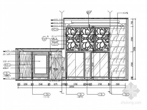 [晋江]某大型商场电梯间设计4套CAD施工图-[晋江]某大型商场电梯间设计立面图 