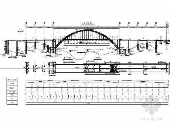 120米下承式拱桥cad资料下载-中承式钢管混凝土拱桥CAD施工图