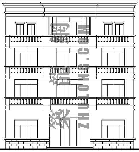 3层建筑设计方案资料下载-某四层民居建筑设计方案