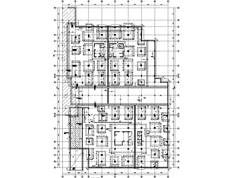 [江苏]框剪结构高层酒店商务楼与多层框架结构会议中心结构施工图（含全套幕墙结构）-基础平面布置图.jpg