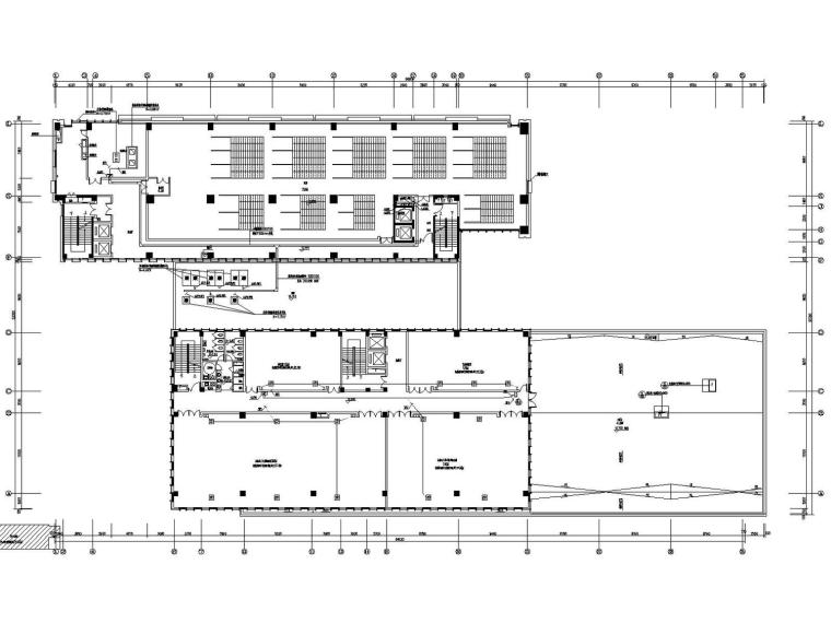 [浙江]综合大楼图书馆档案馆强电智能化全套施工图（含发电机房）-四层空调配电平面图