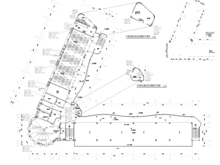 [广东]多层教育建筑幼儿园空调通风防排烟系统设计施工图(双格式)-四层空调通风防排烟平面图.jpg