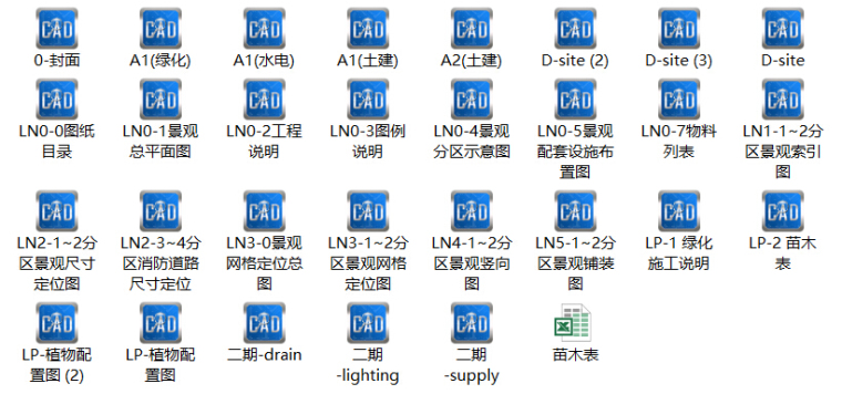 [福州]ART-DECO风格居住区景观二期工程施工图（著名地产公司）-总缩略图