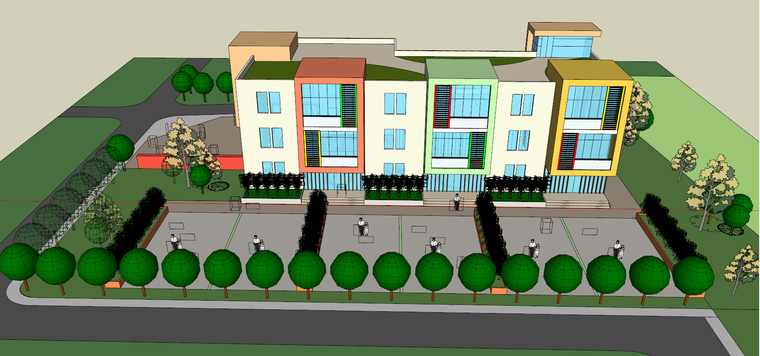 20个精选幼儿园整体规划Sketchup建筑模型-筑龙建筑设计微信 幼儿园模型素材 (3).jpg