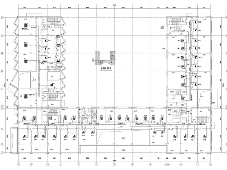 [内蒙古]大型交通综合项目暖通空调全系统施工图(人防、大院出品)-二层空调平面图.jpg