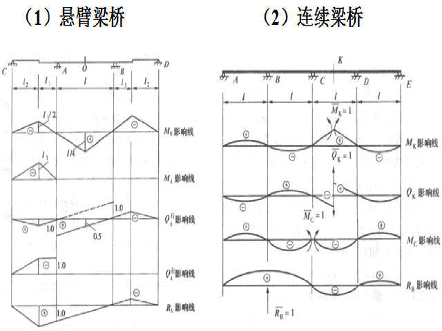 桥梁工程PPT讲义531页（附自学指导书）-悬臂和连续体系梁桥内力影响线