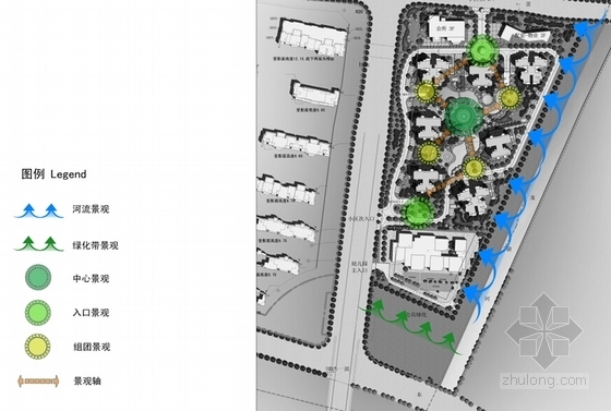 [江苏]现代风格住宅区规划方案文本(知名地产公司设计)-住宅区分析图