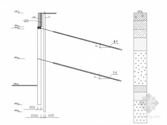 基坑资料下载-基坑桩锚支护图