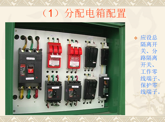 施工现场临时用电安全管理培训（108页）-分配电箱配置