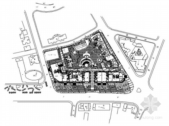 广场景观节点座椅施工图资料下载-[上海]国际商务广场景观规划设计施工图