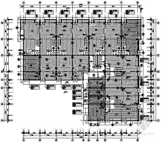 商业街地下室施工图资料下载-商业街地暖设计施工图