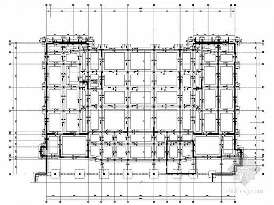 楼梯回字形施工图资料下载-[新疆]三层四区框架剪力墙结构回字形酒店结构图（带阁楼）