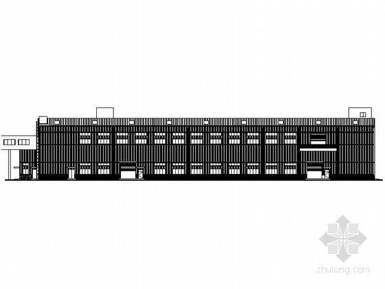 二层厂房建施图资料下载-[江苏]2层现代风格工厂车间建筑施工图