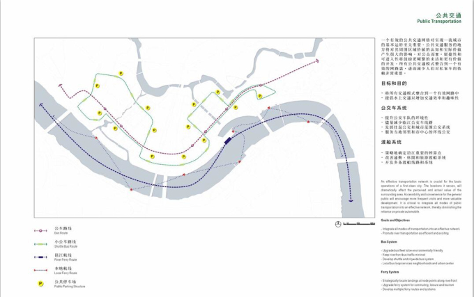 [广西]某市江北岸滨水区城市设计方案-公共交通