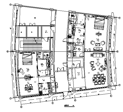[江苏]某文化度假酒店建筑方案（含结构图，模型）-D型客房大样