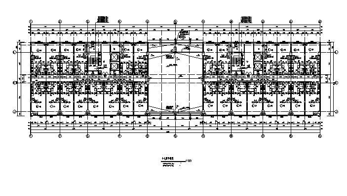 [宁夏]高层塔式住宅建筑施工图（含酒店、商业全专业图纸及人防）-高层塔式住宅建筑平面图