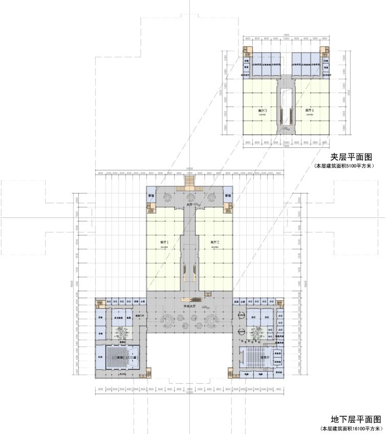 [云南]东南亚风格滇王宫博物馆设计方案文本+扩初图（PDF+CAD）-地下平面图