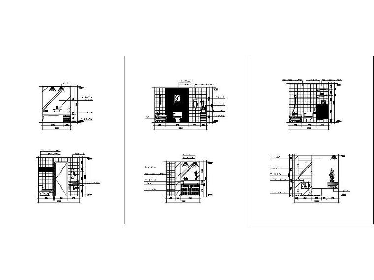 20余套台盆立面设计图-台盆立面图