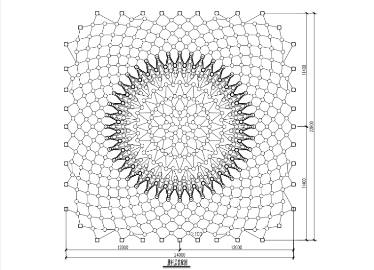 双层网壳结构图纸资料下载-清真寺穹顶网壳结构图