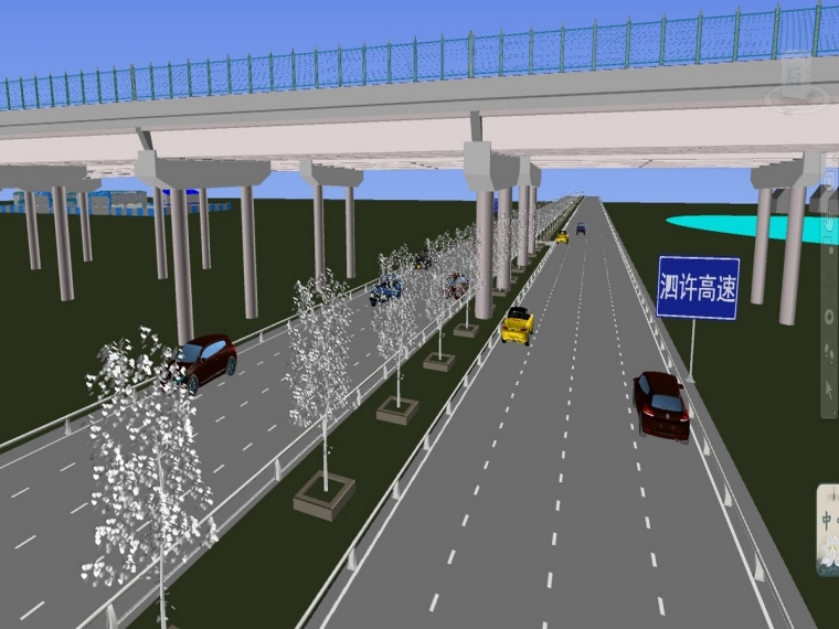 宣大高速公路路基施工资料下载-BIM技术在跨高速公路桥梁工程施工的应用