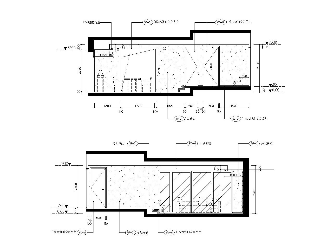 线路布置图,开关定位图,客厅立面图,卧室立面图,门表详图,天花造型