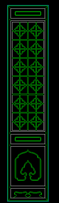 仿古门CAD大样详图（中式+欧式）-新中式门样式图2