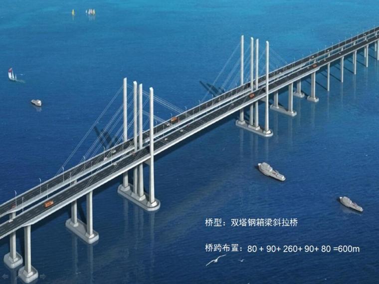跨海大桥钢箱梁资料下载-[山东]特大跨海大桥结构耐久性分析及关键施工技术介绍PPT