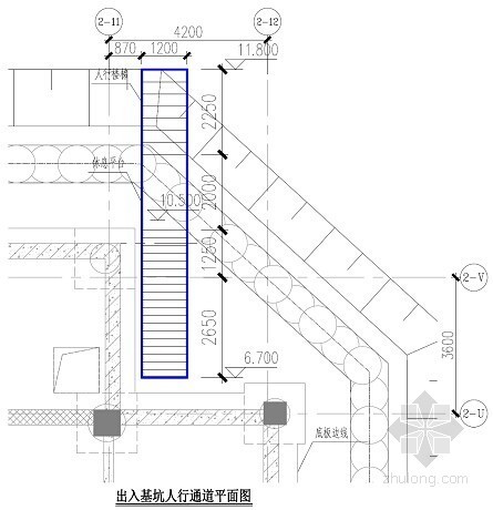 [广东]素混凝土桩与钢筋混凝土桩咬合桩基坑支护兼作止水帷幕施工方案（专家论证）-出入基坑人行坡道 