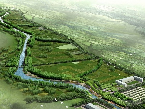 景观带设计方案资料下载-[山西]煤矿滨河两岸景观带设计方案（北京知名设计院）
