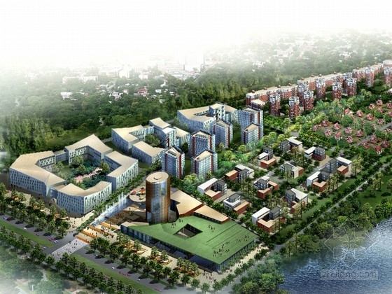 民宅公寓建筑单体设计资料下载-[天津]综合商务区规划及单体设计（知名设计院）