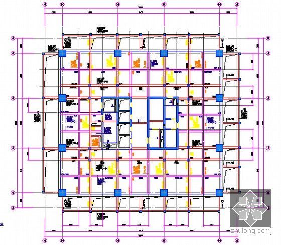 [安徽]综合客运站建筑及安装工程量清单计价实例(含全套图纸)-综合楼一层梁平法施工图