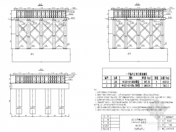 40+56+40m连续梁特大桥梁体施工方案（225页 含CAD设计图 受力图 计算书）-支墩构造图 