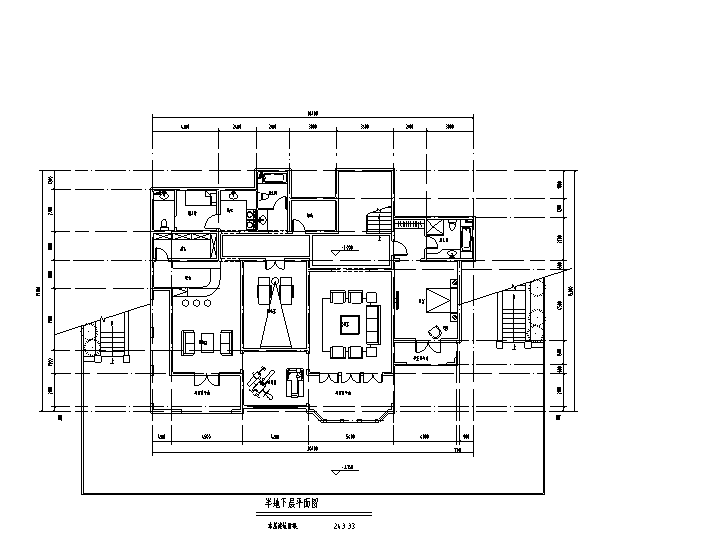 su户型平面模型资料下载-两层704平方米独栋别墅含地下室CAD图纸及SU模型