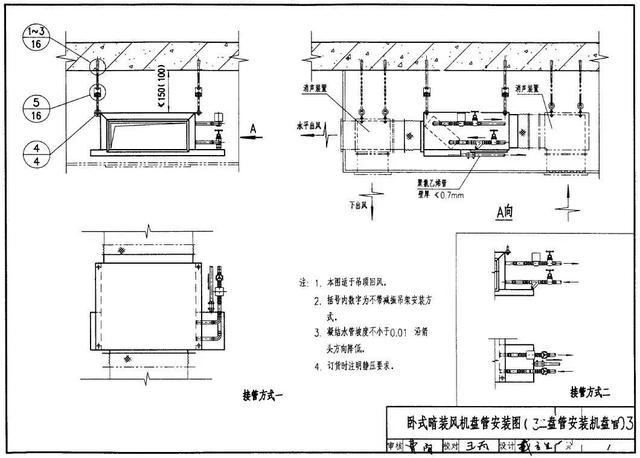 6,风机盘管出风口方式 下出下回:    :不带回风箱    :带回风箱(优点