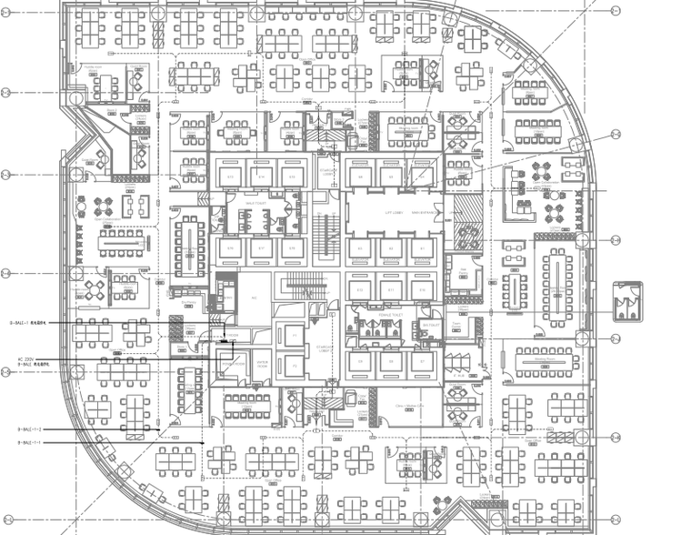 德意志银行总部大楼资料下载-国际知名品牌总部大楼机电图纸（强弱电）pdf