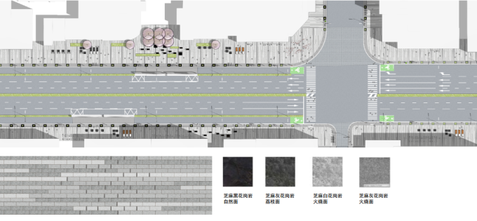 [浙江]城市绿轴人文特色生态道路街区景观设计方案（2017最新）-街道铺装设计