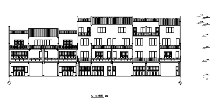 皖南民居平面图资料下载-仿古民居建筑施工图