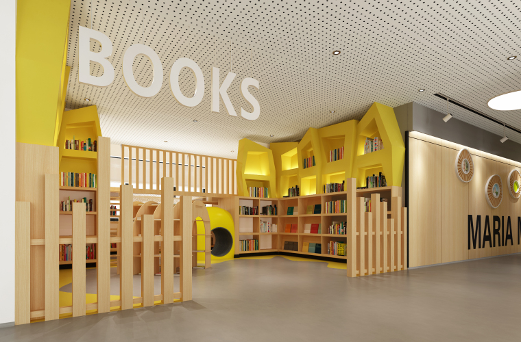 幼儿园设计-蒙特梭利双语幼儿园-3一层图书室.jpg