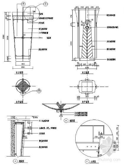铝塑板装饰柱资料下载-铝塑板包柱详图Ⅶ