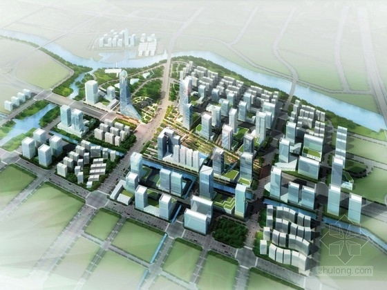 城市中心商业区设计资料下载-[广东]大型商业区规划及单体设计方案文本