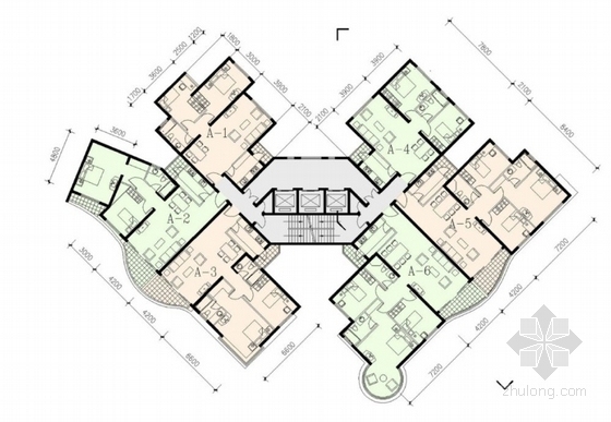 [江苏]现代风格住宅区规划及单体方案文本-住宅区平面图