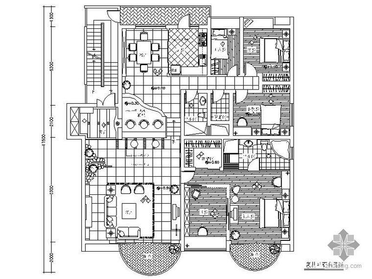 成都博舍外墙施工图资料下载-[成都]现代三居施工图