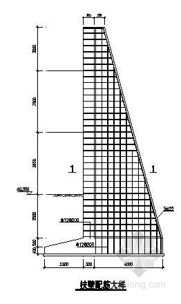 扶壁式挡土墙详图- 