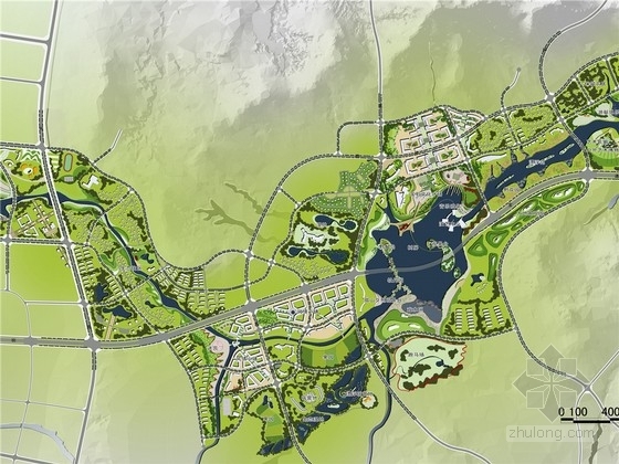 滨水区改造城市规划方案资料下载-[山东]生态城市滨水区域景观规划设计方案